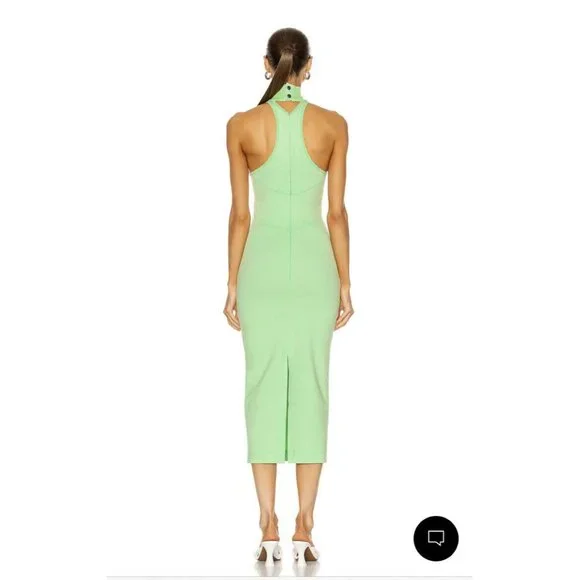 Noam Martinique Dress Lime Green Bodycon Zipper M NWT $260 - Picture 4 of 9